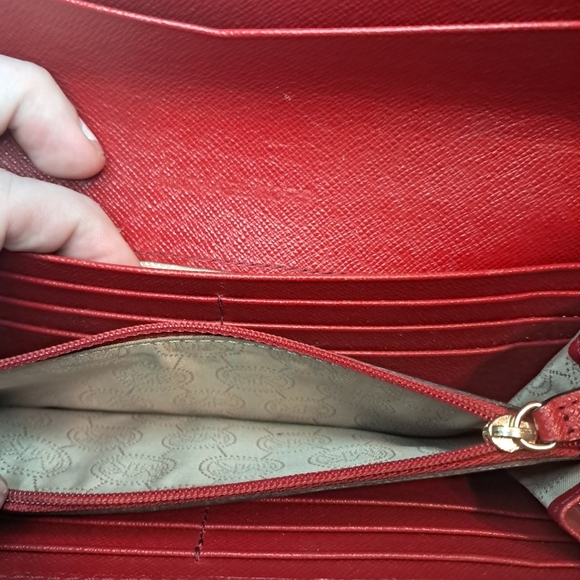 Michael Michael Kors Brown Jet Set Travel Large Trifold Large Monogram Wallet - Picture 7 of 7